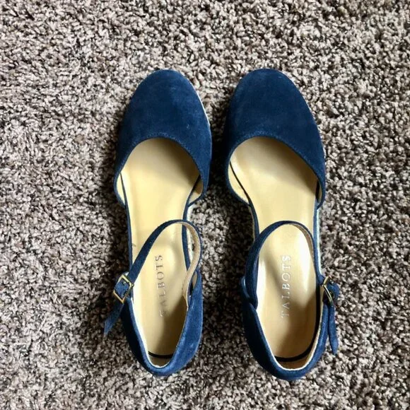 Talbots Lyndsay Espadrille Wedges (Navy, 7M) - Picture 2 of 3